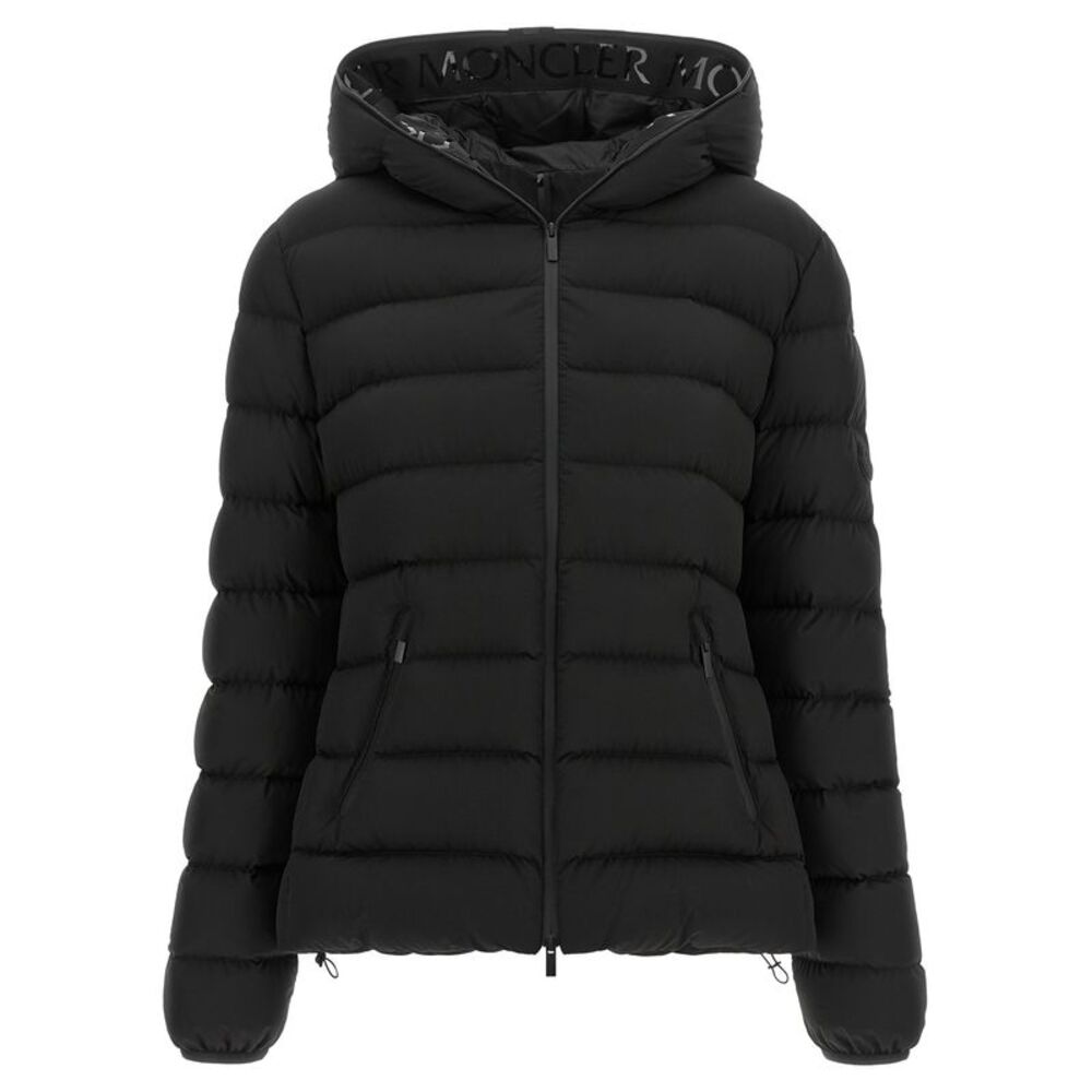 Moncler Black Polyester Full-Length Women's Jacket